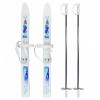 Лыжи детские АВТ Олимпик-спорт 66 см, пластиковые с креплением + алюминиевые палки 75 см